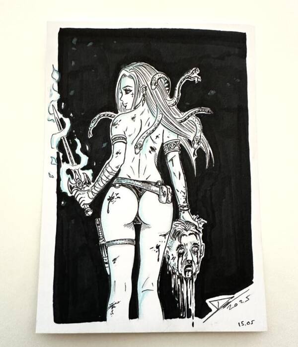 Medusa mit abgetrennten Kopf - Original Art