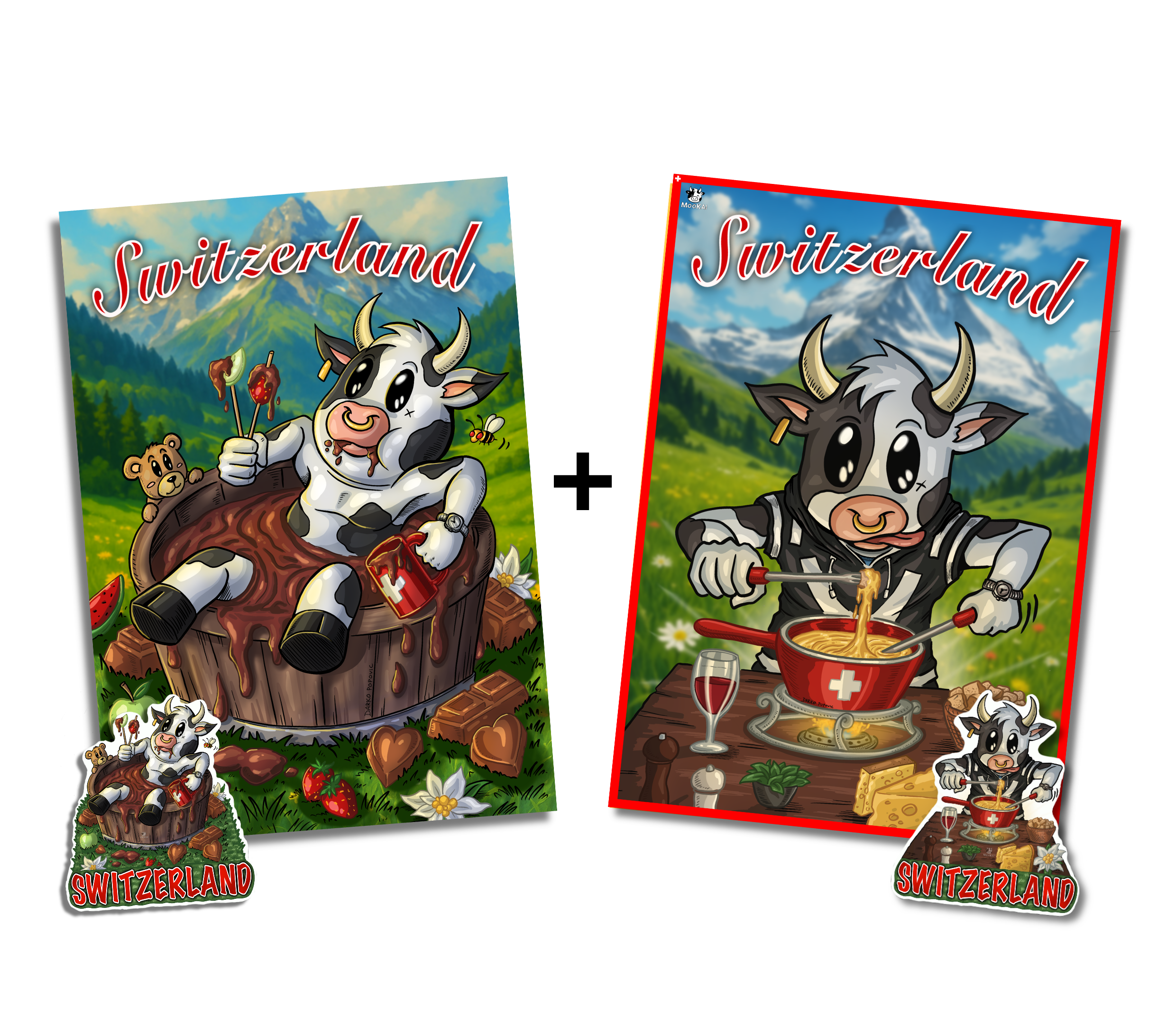 Mookai Postcard + Magnet Bundle